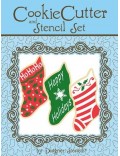 Set cortador y stencil calcetín de Navidad 