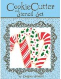 Set cortador y stencil bastón de Navidad 