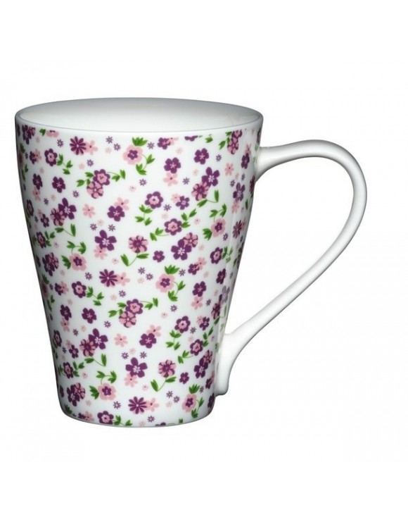 Tazón de leche florecitas lila