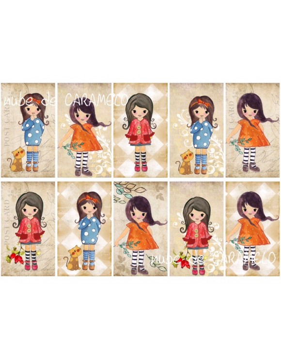 Papel de azúcar niñas 2