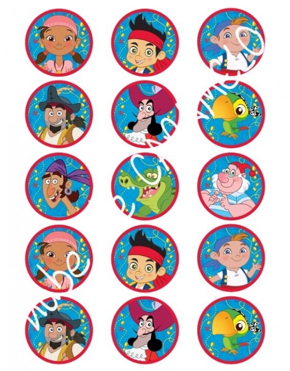 Papel de azucar Jake y los piratas 2