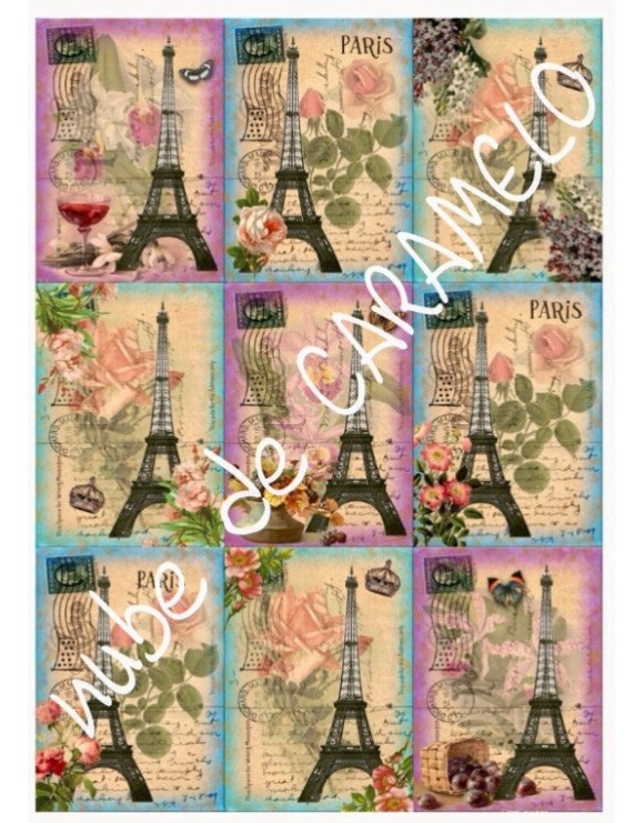 Papel de azúcar Eiffel