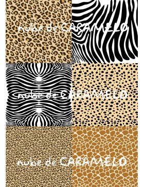 Papel de azúcar mix animal print