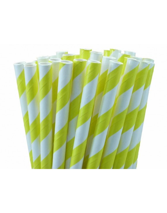 Pajitas de papel amarilla (25)