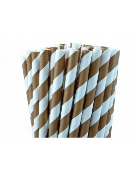 Pajitas de papel marrón (25)