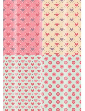 Papel mix corazones