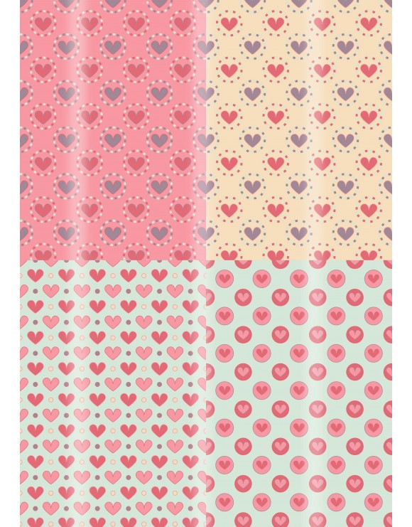 Papel mix corazones