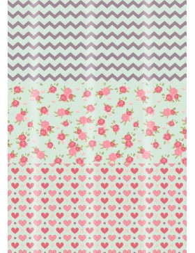 Papel de azúcar mix verde