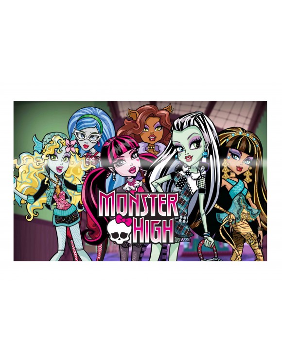 Papel de azúcar Monster High tarta