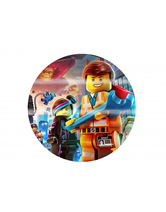 Papel de azucar Lego circular