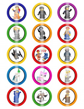 Papel de azucar Lego 1 galletas