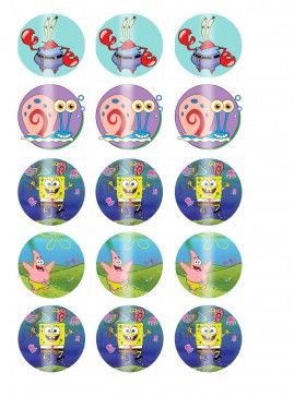 Papel de azúcar Bob Esponja galletas