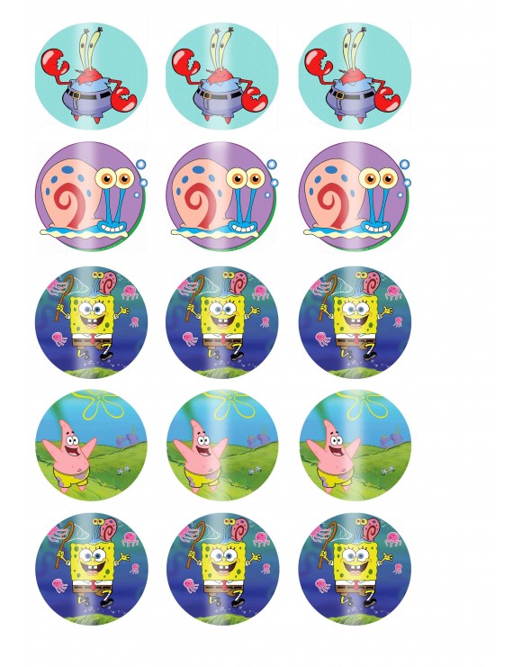 Papel de azúcar Bob Esponja galletas