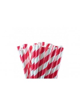 Pajitas de papel roja (25)