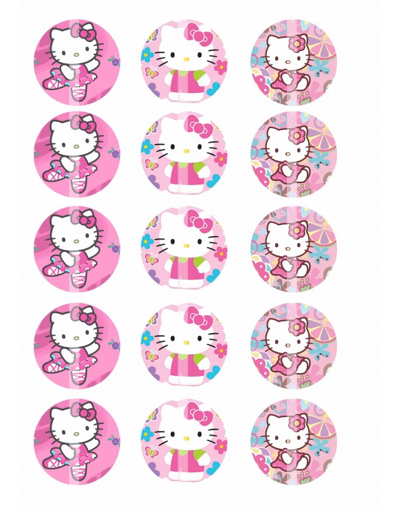 Papel de azucar Kitty galletas variadas