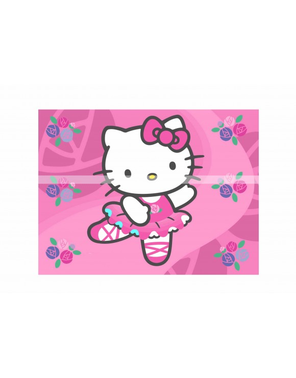 Papel de azúcar Kitty tarta 4