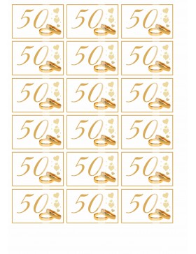 Papel de azúcar bodas de oro