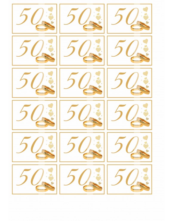 Papel de azúcar bodas de oro