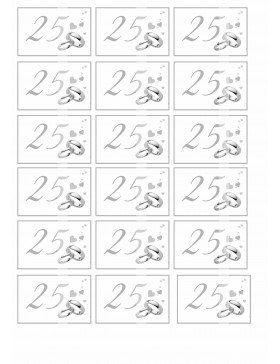 Papel de azúcar bodas de plata