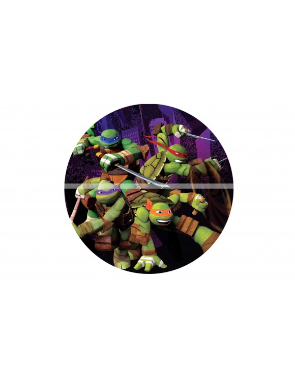 Papel de azucar tortugas circular