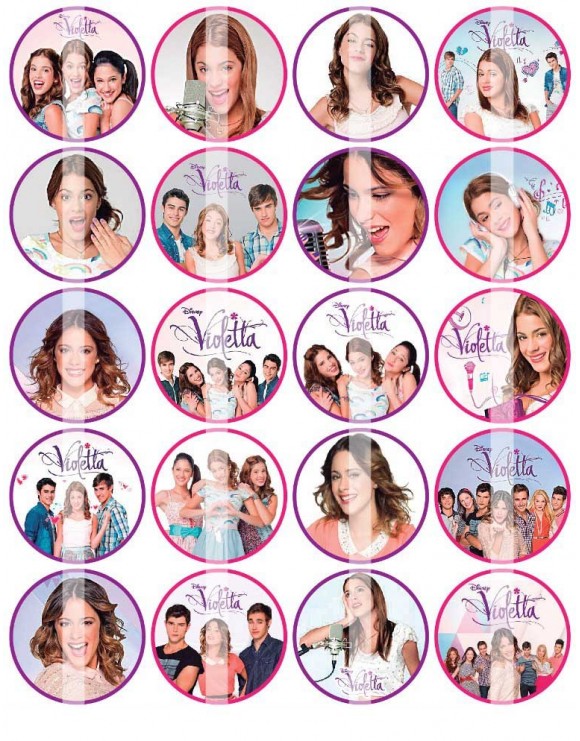 Papel de azucar Violetta galletas 2