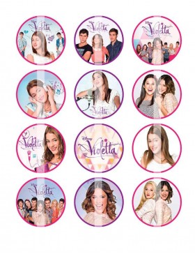 Papel de azucar Violetta galletas nuevo 1