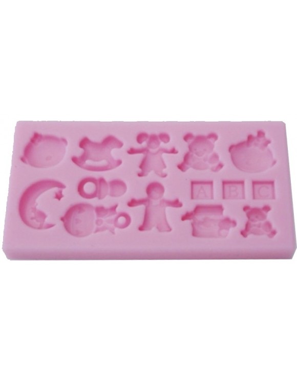 Molde silicona motivos de bebé