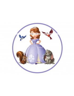 Papel de azucar princesa Sofia tarta