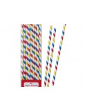 Pajitas de papel multicolor (30)