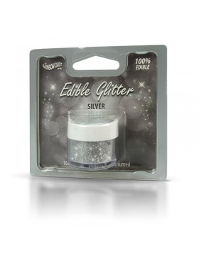 Purpurina comestible plata