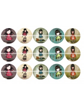 Papel de azucar Gorjuss circular