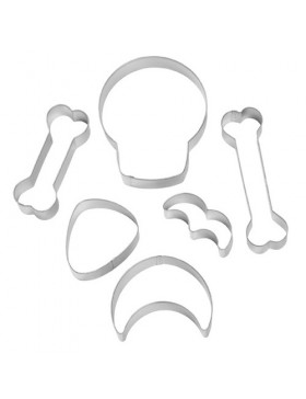 Set de 6 cortadores esqueleto