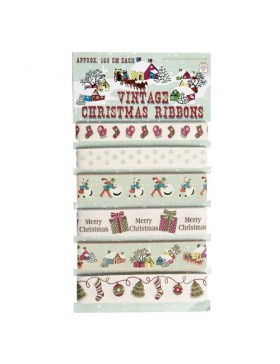 Set de 6 cintas Navidad vintage