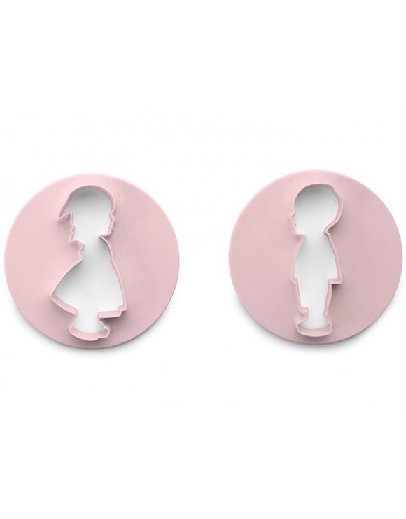 Set de 2 cortadores niña y niño