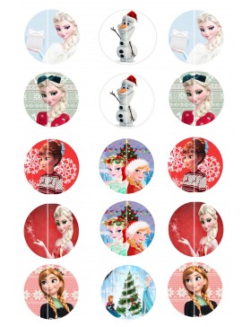 Papel de azucar galletas Frozen Navidad