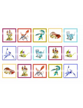 Papel de azucar galletas cuadradas Invizimals