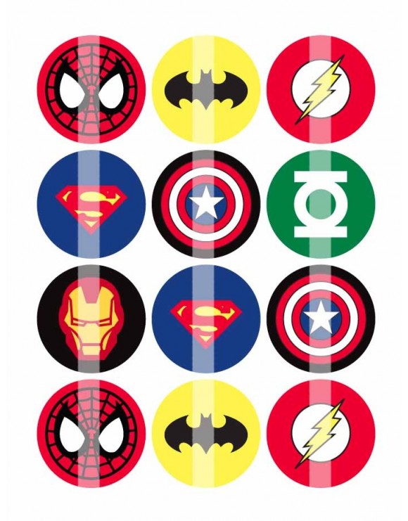 Papel de azucar galletas logos superheroes Marvel