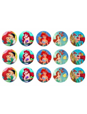 Papel de azúcar Sirenita Ariel 1