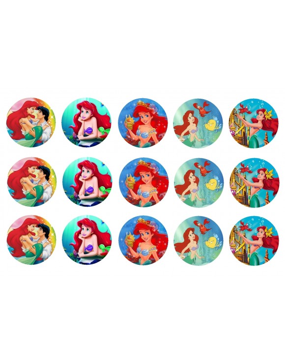 Papel de azúcar Sirenita Ariel 1