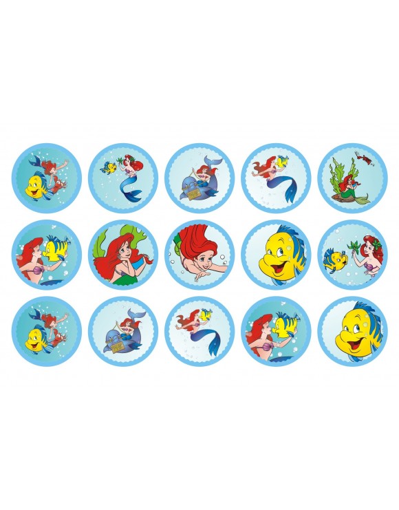 Papel de azúcar Sirenita Ariel 2