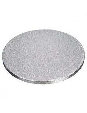 Cake drum redondo 15 cm plata