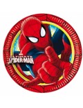 Platos De Papel Spiderman 23 Cm. Pack 8