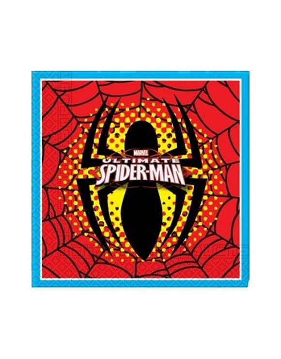 Servilletas De Papel Doble Capa Spiderman ( 33 X 33 Cm. ) Pack 20