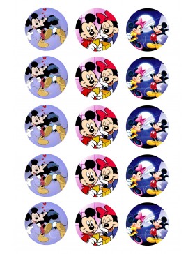 Papel de azucar Mickey y Minnie 1