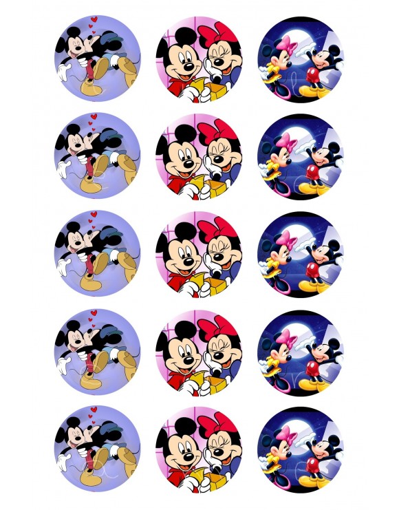 Papel de azucar Mickey y Minnie 1