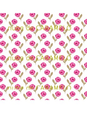 Rosas pétalos dorados fondo blanco