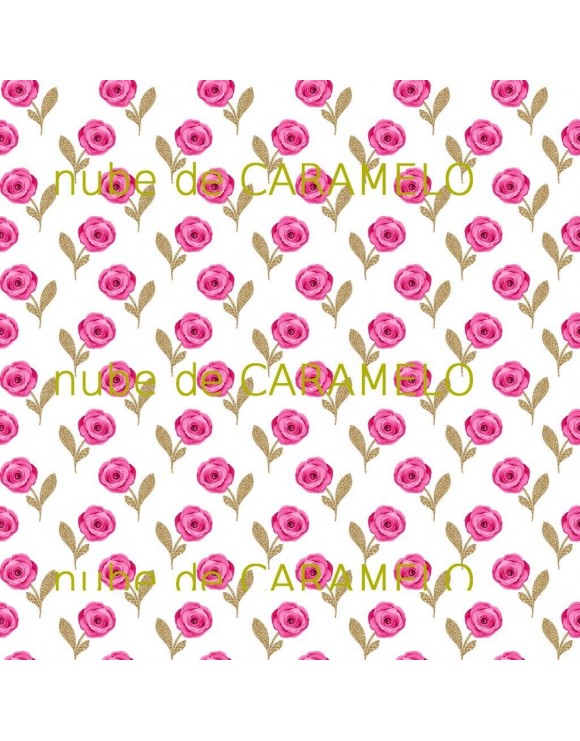 Rosas pétalos dorados fondo blanco