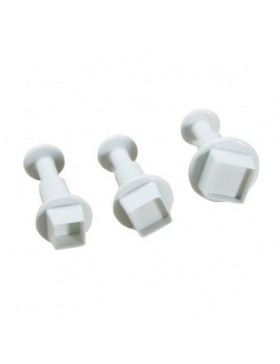 Set de cortadores cuadrados con expulsor