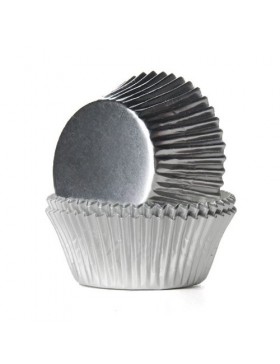 Mini Capsulas Para Bombones Plateadas 75 Unidades Wilton