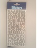 Abecedario autoadhesico plata